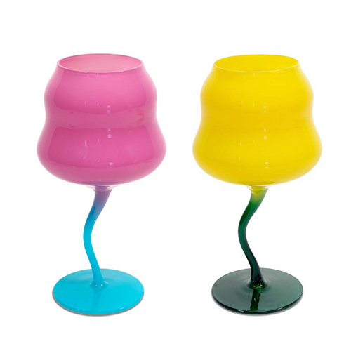 Calici WD - Set 2 calici da cocktail in vetro Multicolore