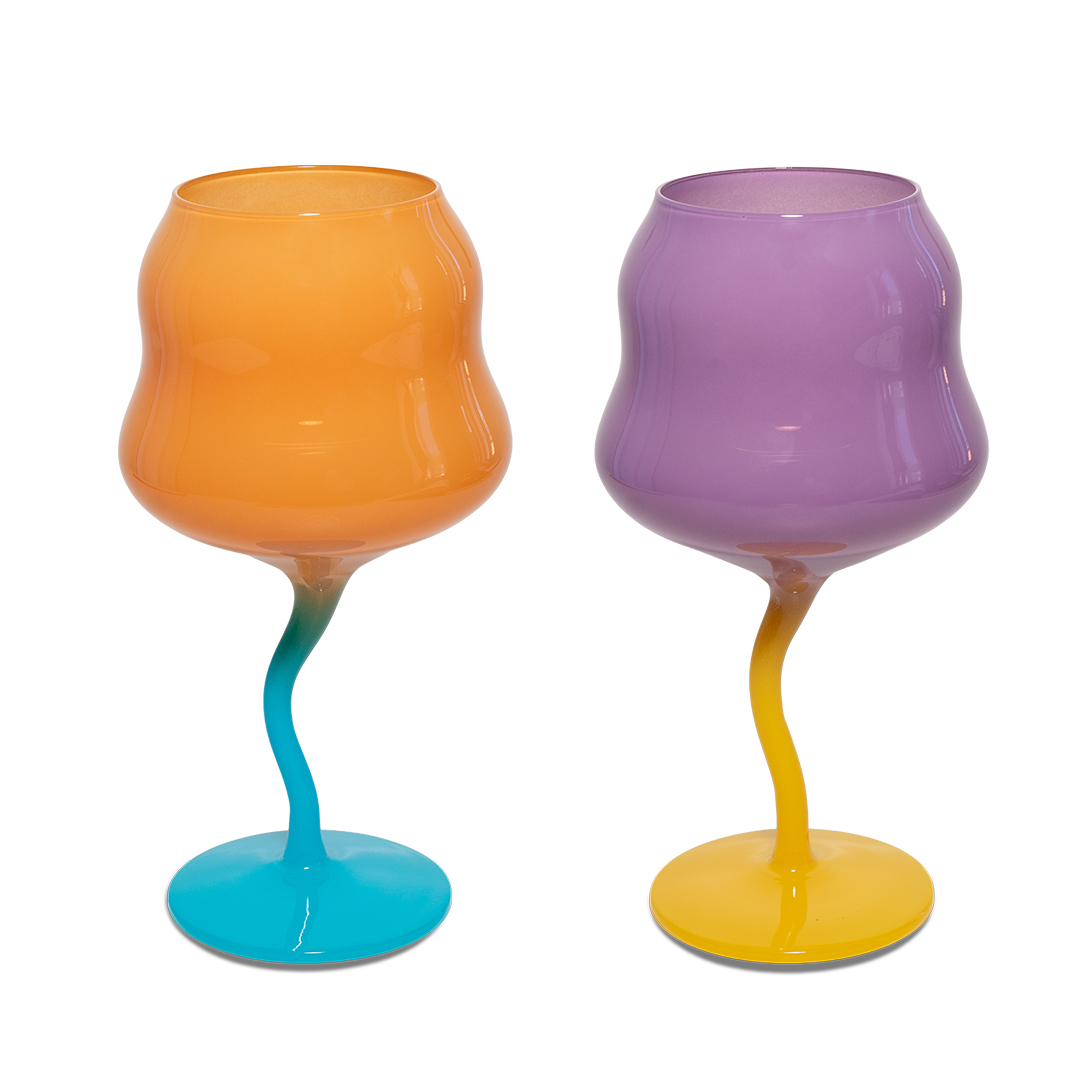 Calici WD - Set 2 calici da cocktail in vetro Multicolore
