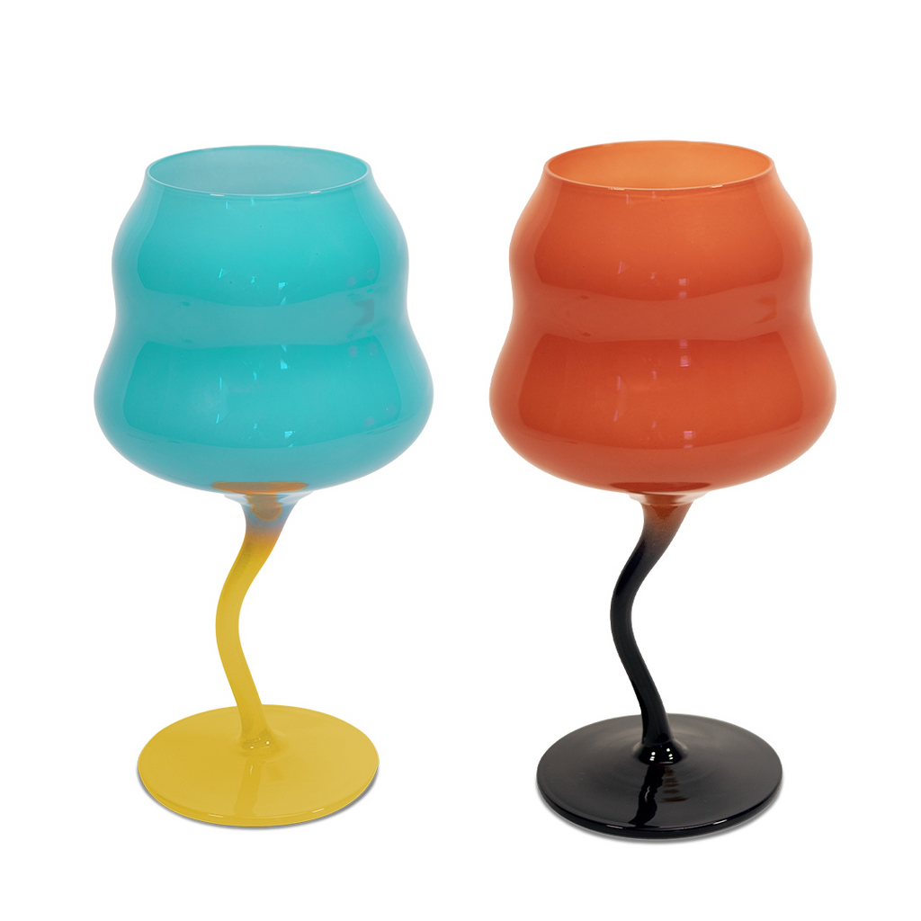 Calici WD - Set 2 calici da cocktail in vetro Multicolore